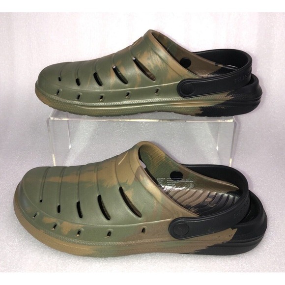 Rugged Shark Men's Green Camo w Black Strap Comfort EVA Clog Sandals Size 10 NEW - Picture 4 of 16